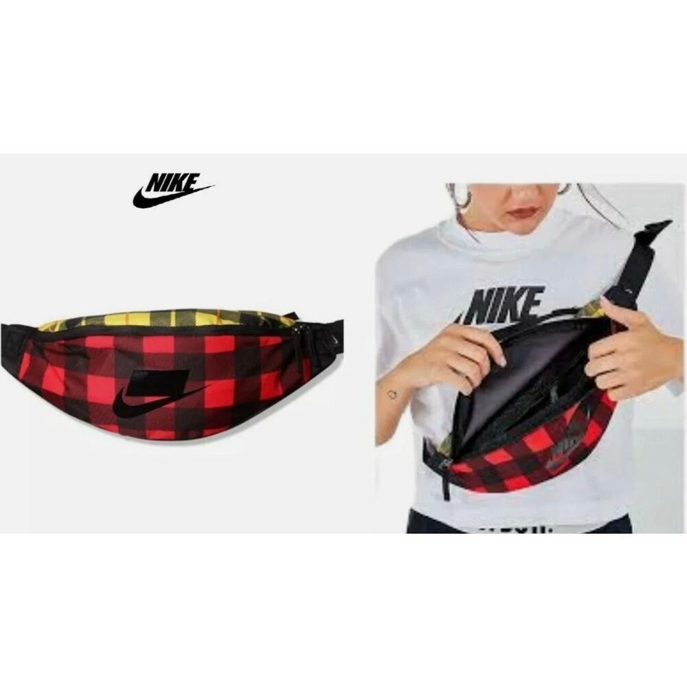 Nike Unisex Heritage Shoulder/Waist Fanny Hip Pack Traveling Bag Black/Red